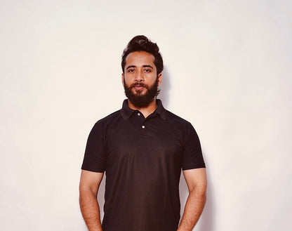 THE - Black polo T-shirt