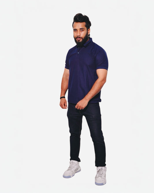 THE - Navy Blue - Polo T-shirt